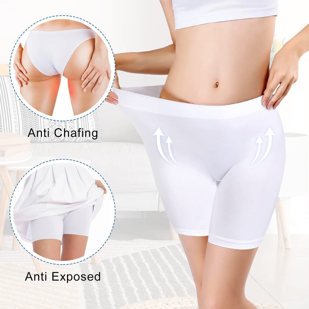 Slip Shorts for Women High Waisted Under Dresses Summer Shorts (Black/Nude/White)