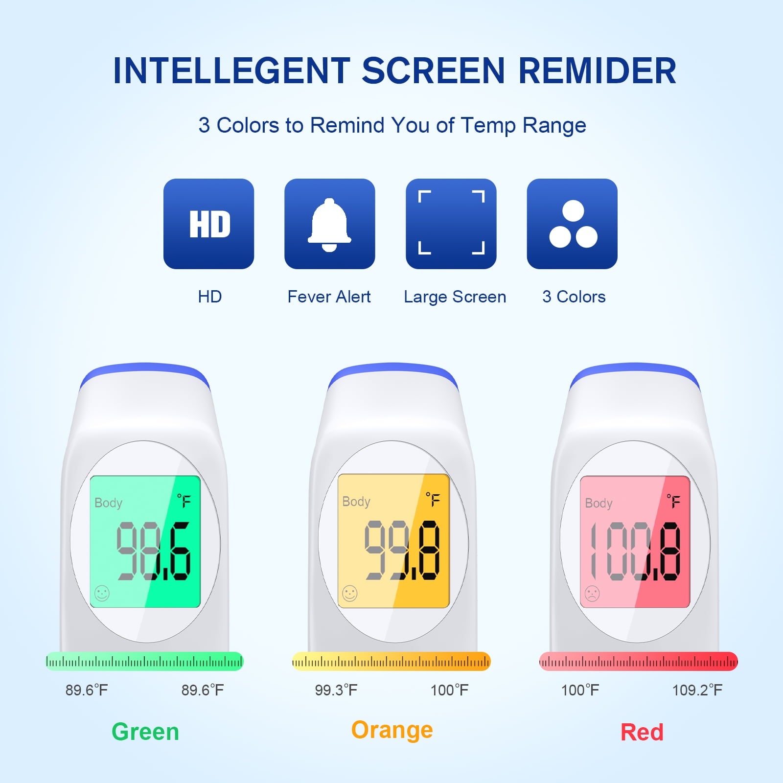 DISEN Forehead Thermometer for Adults and Kids,Baby Thermometer with 35 Memory & Mute Function,No-Touch Infrared Thermometer with LED Display, Ideal for the Whole Family