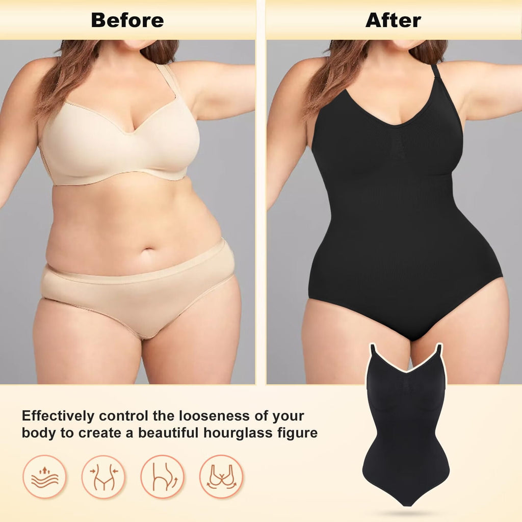 Women's Shaping Bodysuits Tummy Control Body Shaper Extra Firm Shapewear With Adjustable Shoulder Straps Soft Bodycon Slimming Waist Trainer Sculpting Camisole Leotards