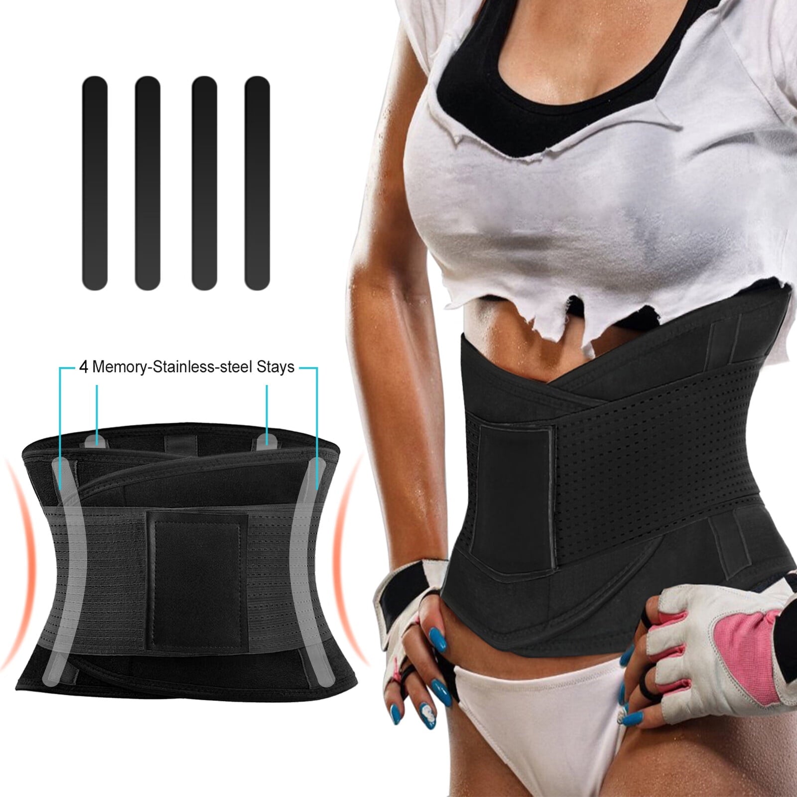 Womens Back Brace for Lower Pain Relief & Herniated Disc Sciatica,Back Support Belt for Lifting at Work Scoliosis,Black,2XL