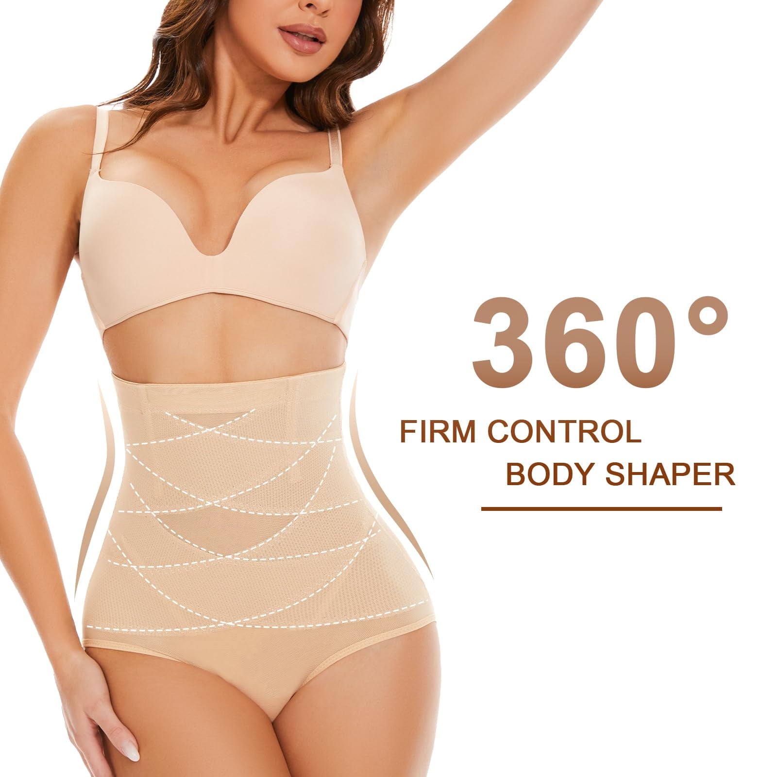 Shapewear for Women Tummy Control,Body Shaper Slimming Spanks,Hi-Waist Compression Butt Lifter Panties Girdle