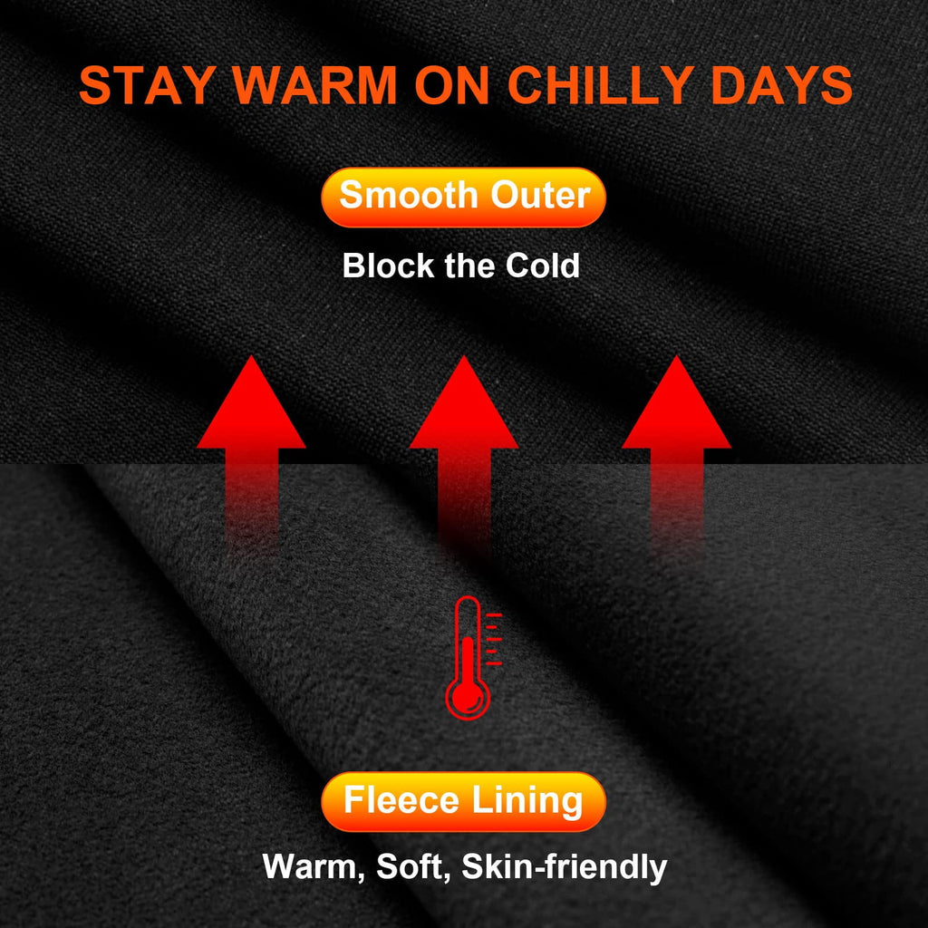 2 Pack Mens Winter Thermal Underwear Long Johns,Fleece-Lined Thermal Bottoms Leggings Baselayer for Men