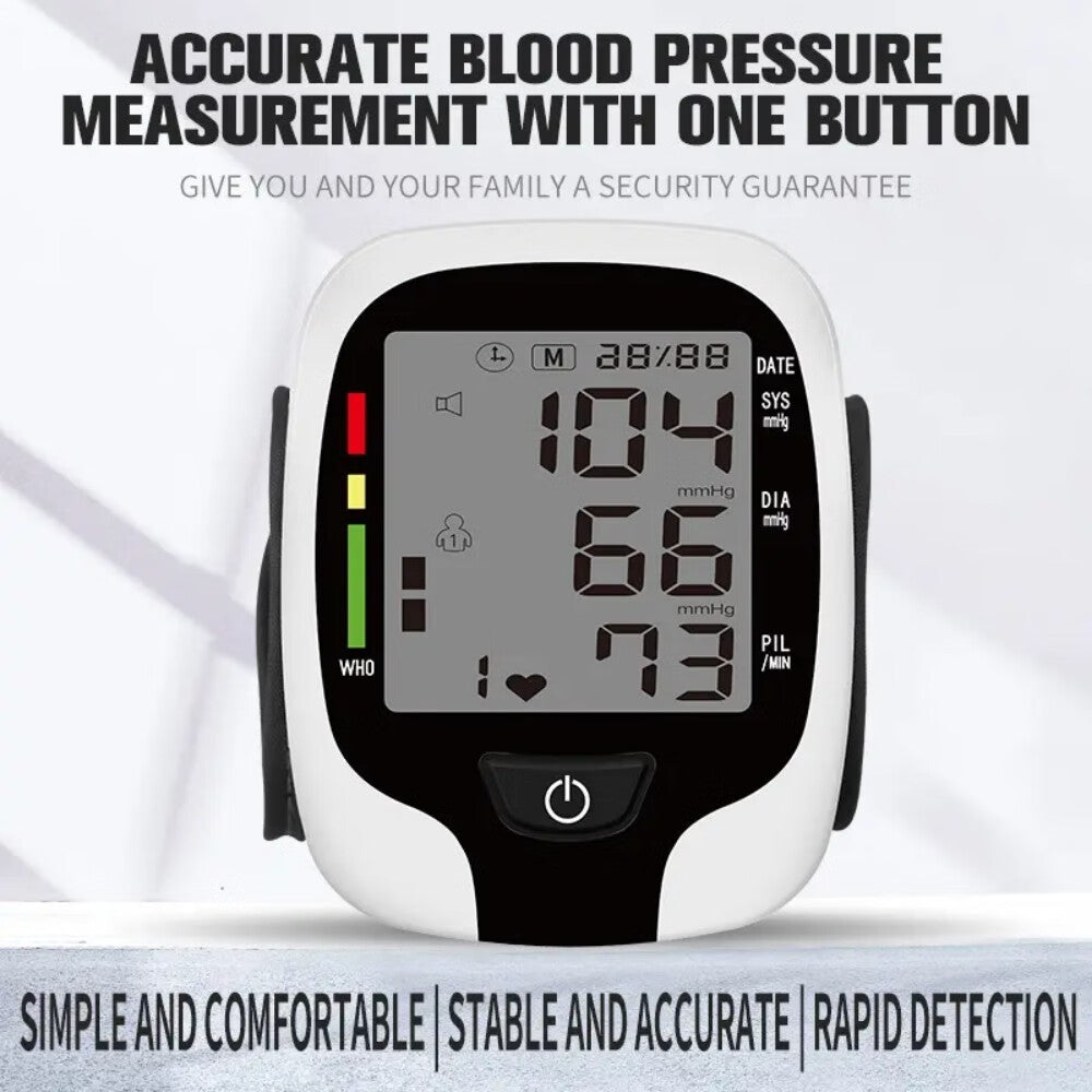 Wrist Cuff Blood Pressure Monitor,Blood Pressure Monitors for Home Use, Blood Pressure Machine with Voice Broadcast
