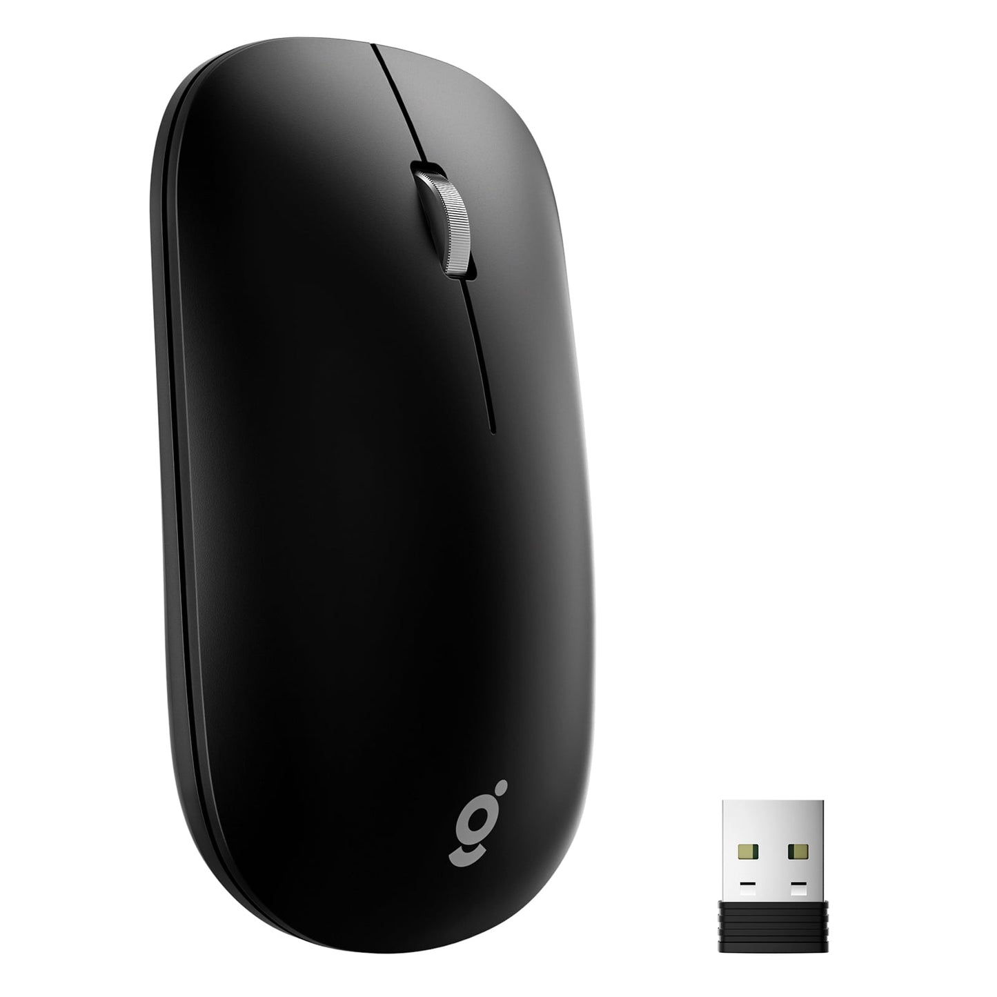 Wegear Portable Silent Wireless Mouse,1600 DPI, Metal roller,24 months battery life,Ultra-Slim Computer Mice for Windows macOS iPadOS Android Laptop PC